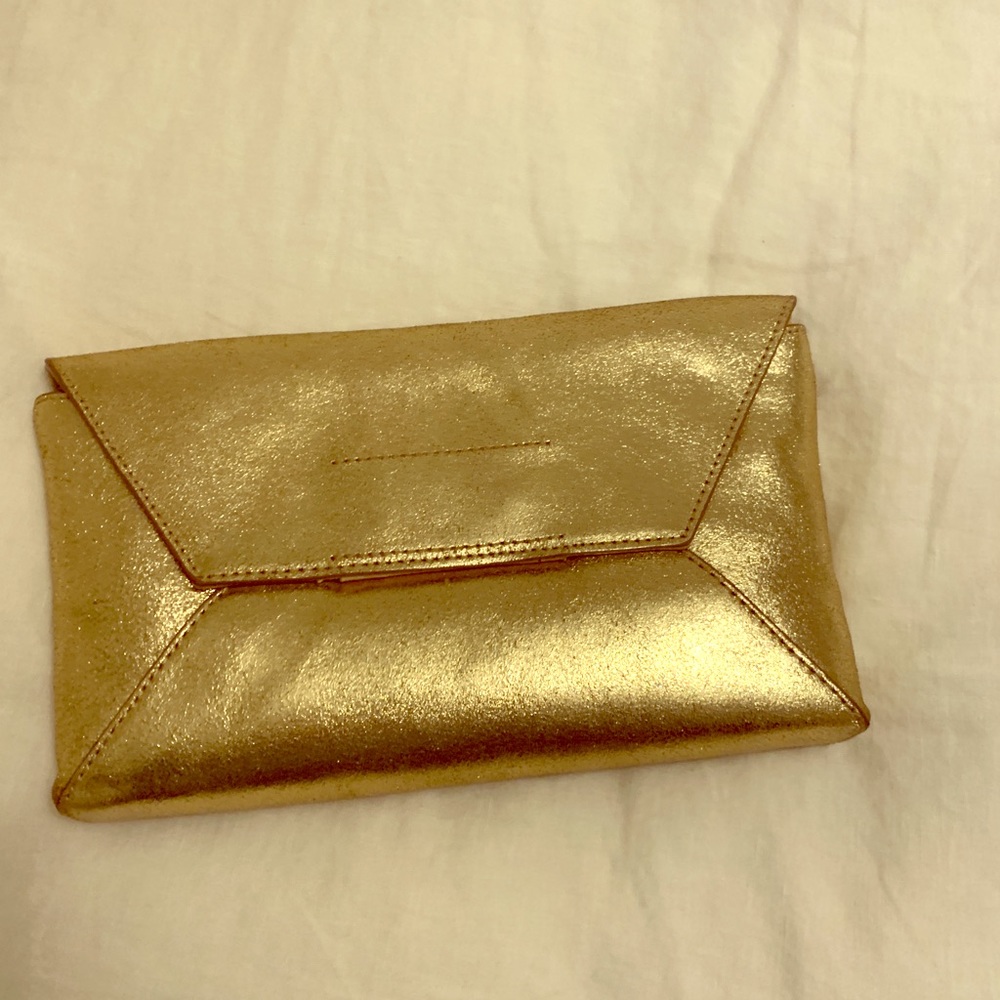 Shimmery Gold Clutch from J.Crew